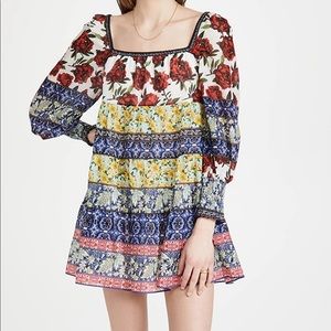 Alice + Olivia ROWEN floral print babydoll dress
